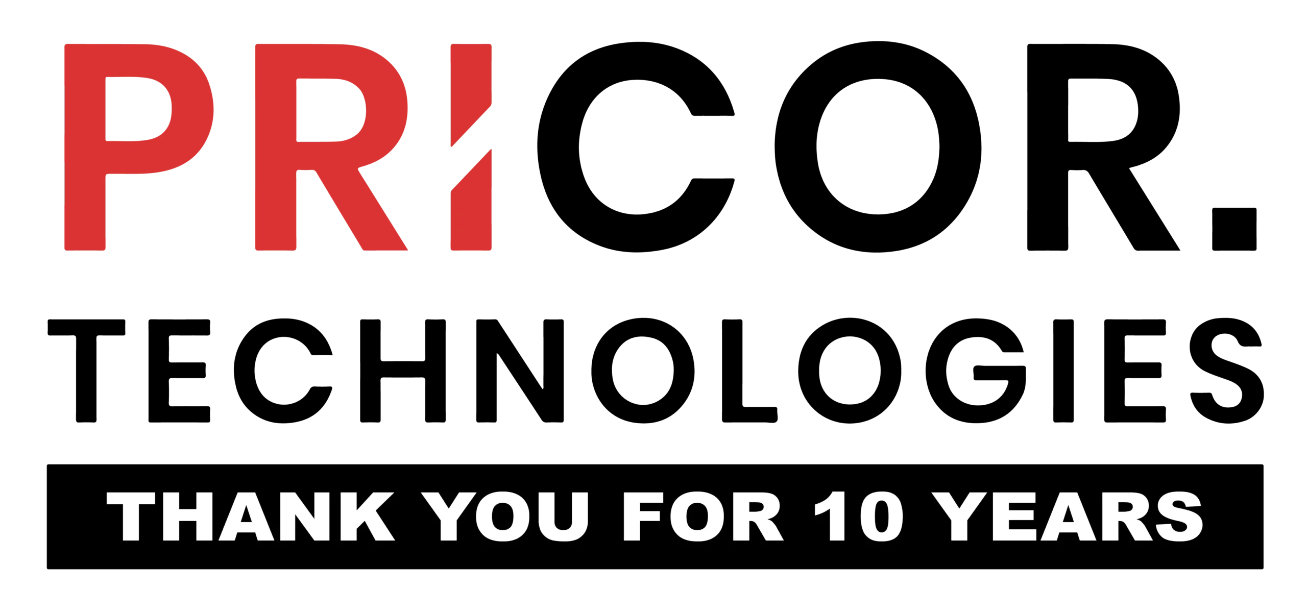 PRICOR_Logo_10thAnniversary_StackedThankYou_V1